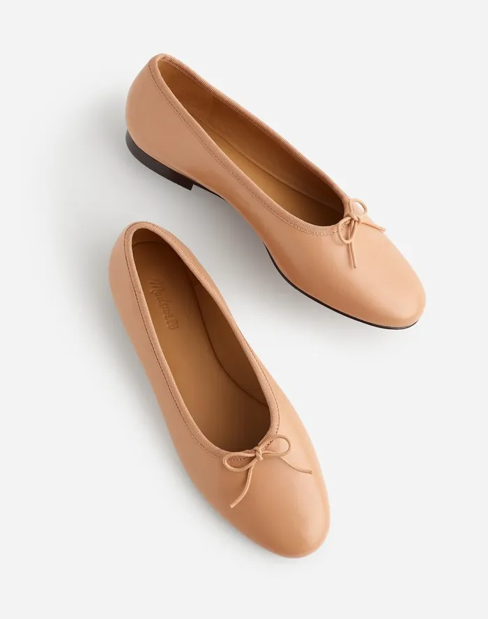 Women Flats and Loafers Madewell The April Ballet Flat Warm Sand