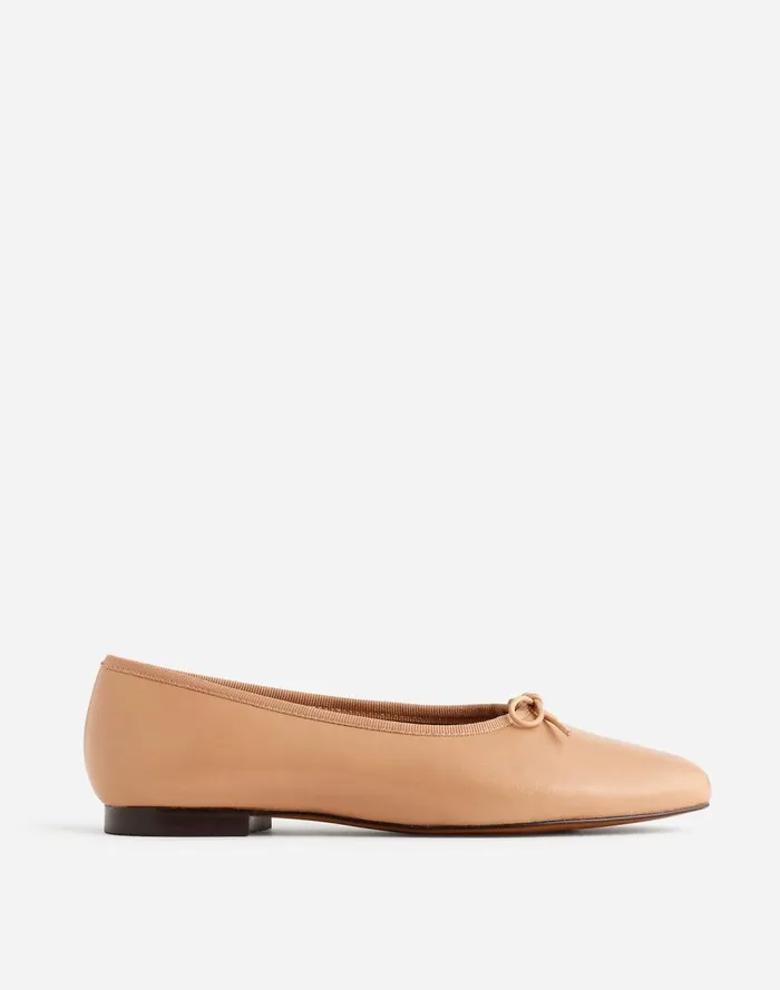 Women Flats and Loafers Madewell The April Ballet Flat Warm Sand
