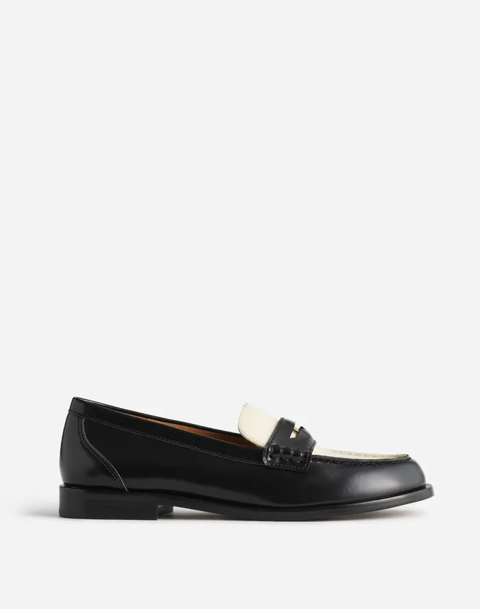 Women Flats and Loafers Madewell The Grayson Penny Loafer True Black Multi