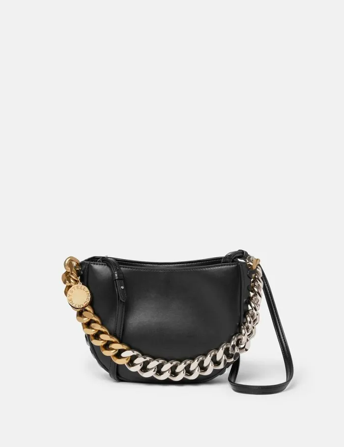 Women Frayme Small Shoulder Bag Black Stella McCartney Mini Bags And Clutches