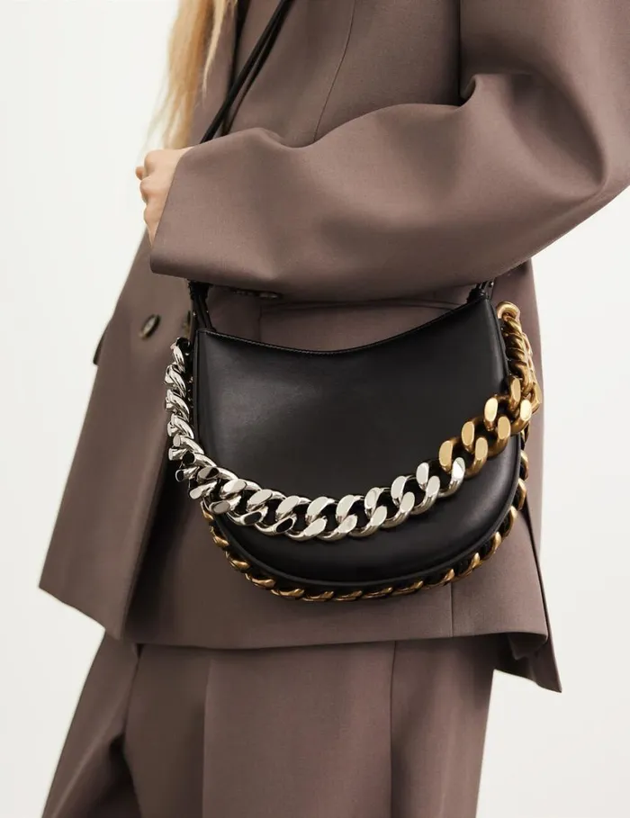 Women Frayme Small Shoulder Bag Black Stella McCartney Mini Bags And Clutches Women Frayme Small Shoulder Bag Black Stella McCartney Mini Bags And Clutches