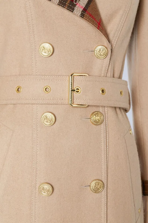 Women Full Length Chelsea Trench Coat Camel Holland Cooper Tailoring