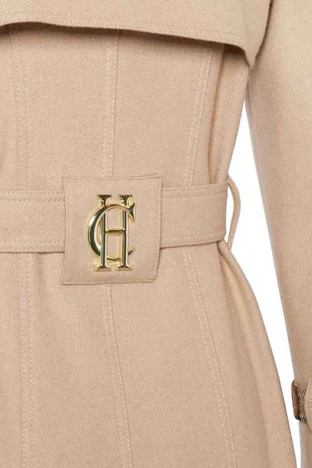 Women Full Length Chelsea Trench Coat Camel Holland Cooper Tailoring