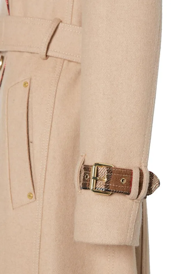 Women Full Length Chelsea Trench Coat Camel Holland Cooper Tailoring
