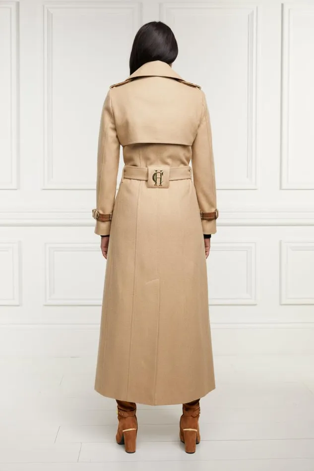 Women Full Length Chelsea Trench Coat Camel Holland Cooper Tailoring