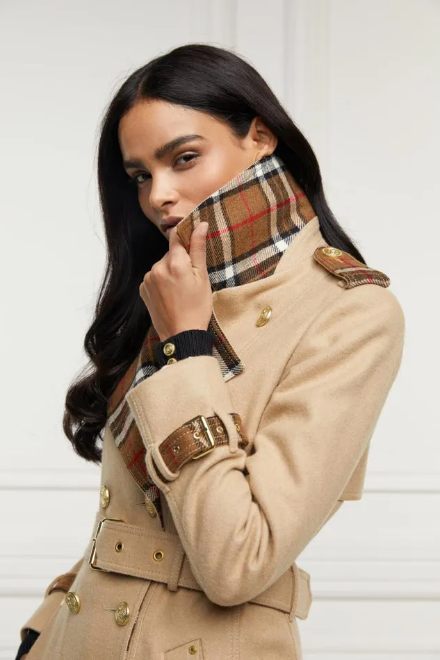 Women Full Length Chelsea Trench Coat Camel Holland Cooper Tailoring