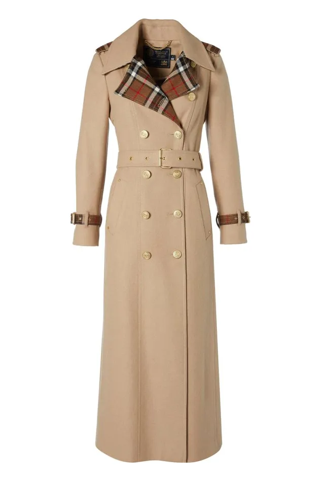 Women Full Length Chelsea Trench Coat Camel Holland Cooper Tailoring