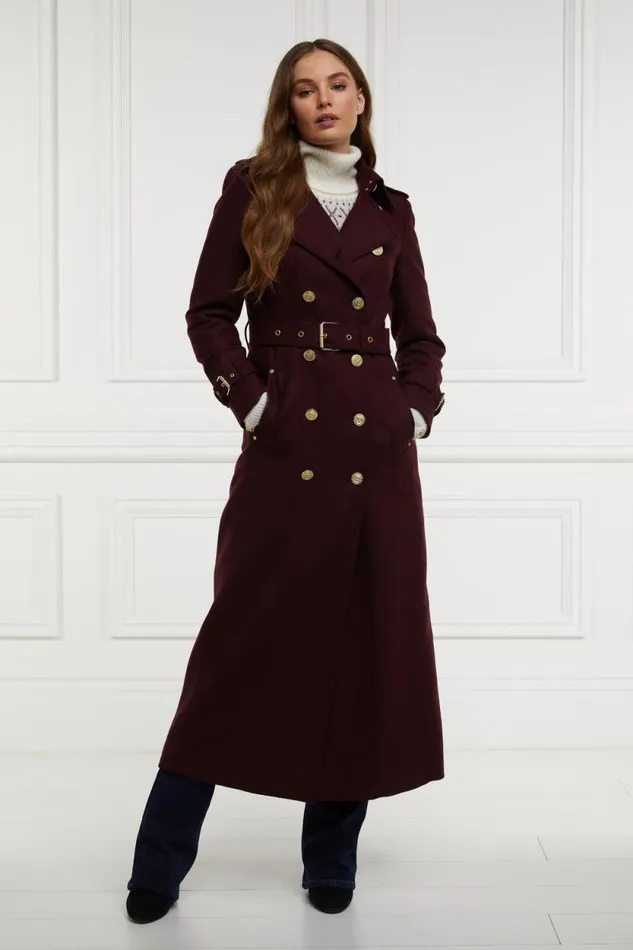 Women Full Length Marlborough Trench Coat Mulberry Holland Cooper Tailoring