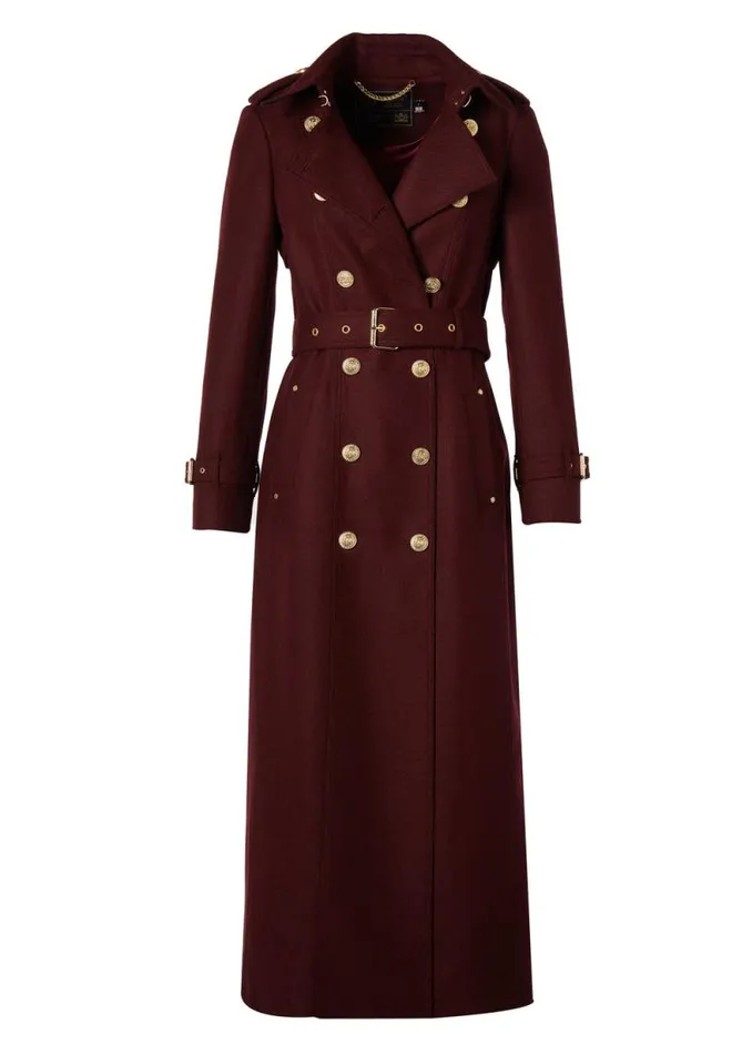 Women Full Length Marlborough Trench Coat Mulberry Holland Cooper Tailoring