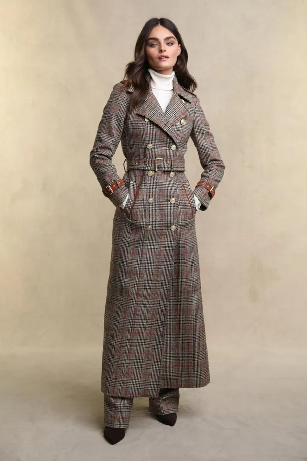 Women Full Length Marlborough Trench Coat Orange Windsor Holland Cooper Trench Coats