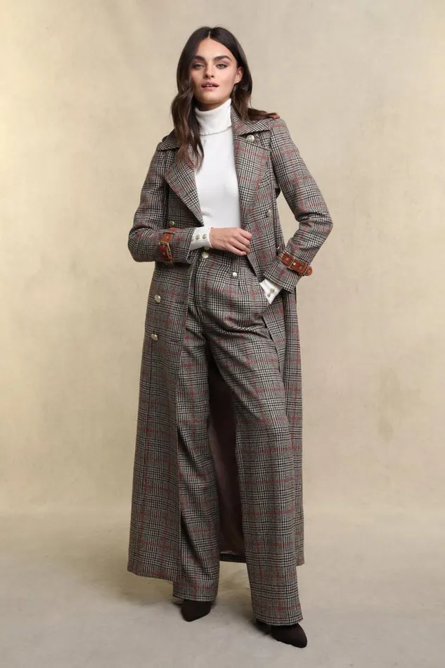Women Full Length Marlborough Trench Coat Orange Windsor Holland Cooper Trench Coats