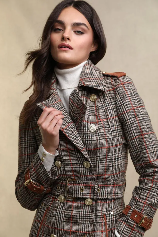 Women Full Length Marlborough Trench Coat Orange Windsor Holland Cooper Trench Coats