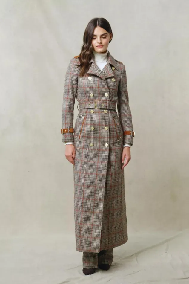 Women Full Length Marlborough Trench Coat Orange Windsor Holland Cooper Trench Coats