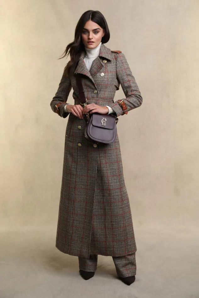 Women Full Length Marlborough Trench Coat Orange Windsor Holland Cooper Trench Coats