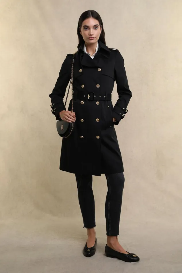 Women Gatcombe Trench Coat Black Holland Cooper Tailoring