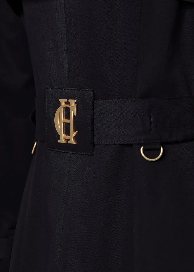 Women Gatcombe Trench Coat Black Holland Cooper Tailoring Women Gatcombe Trench Coat Black Holland Cooper Tailoring