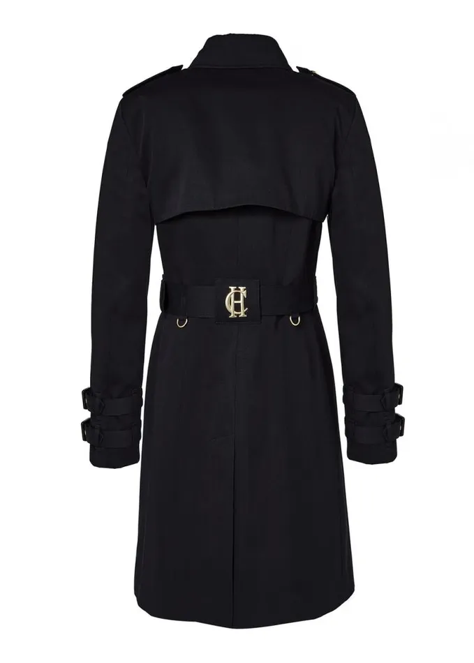 Women Gatcombe Trench Coat Black Holland Cooper Tailoring Women Gatcombe Trench Coat Black Holland Cooper Tailoring