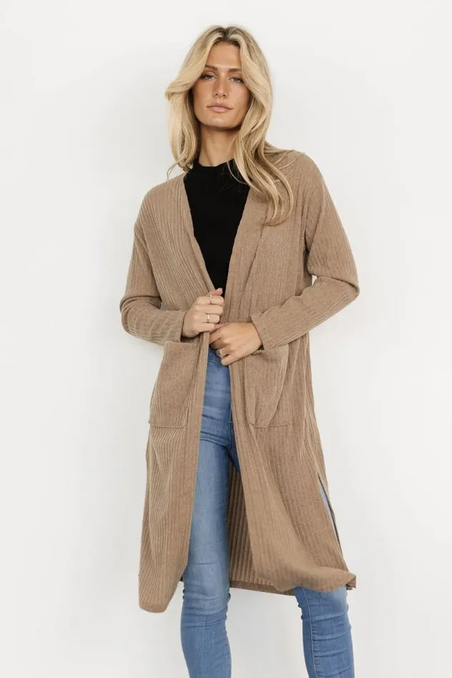 Women Getty Cardigan Dusty Brown Baltic Born Cardigans Women Getty Cardigan Dusty Brown Baltic Born Cardigans