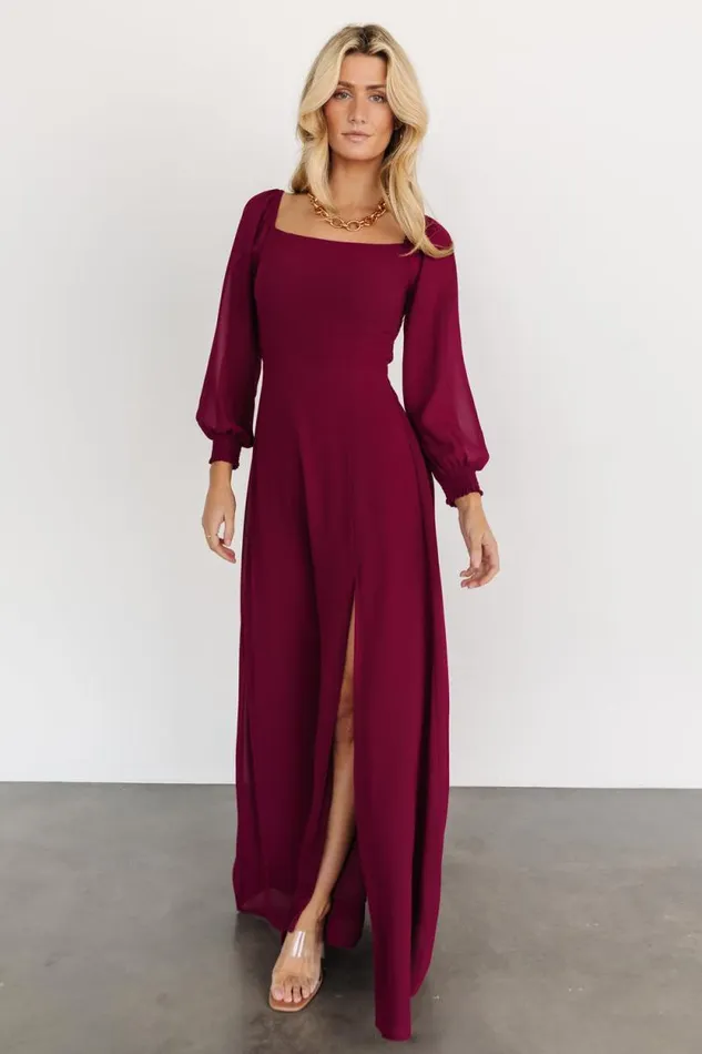 Women Giselle Maxi Dress Mulberry Baltic Born Maxi Dresses Women Giselle Maxi Dress Mulberry Baltic Born Maxi Dresses