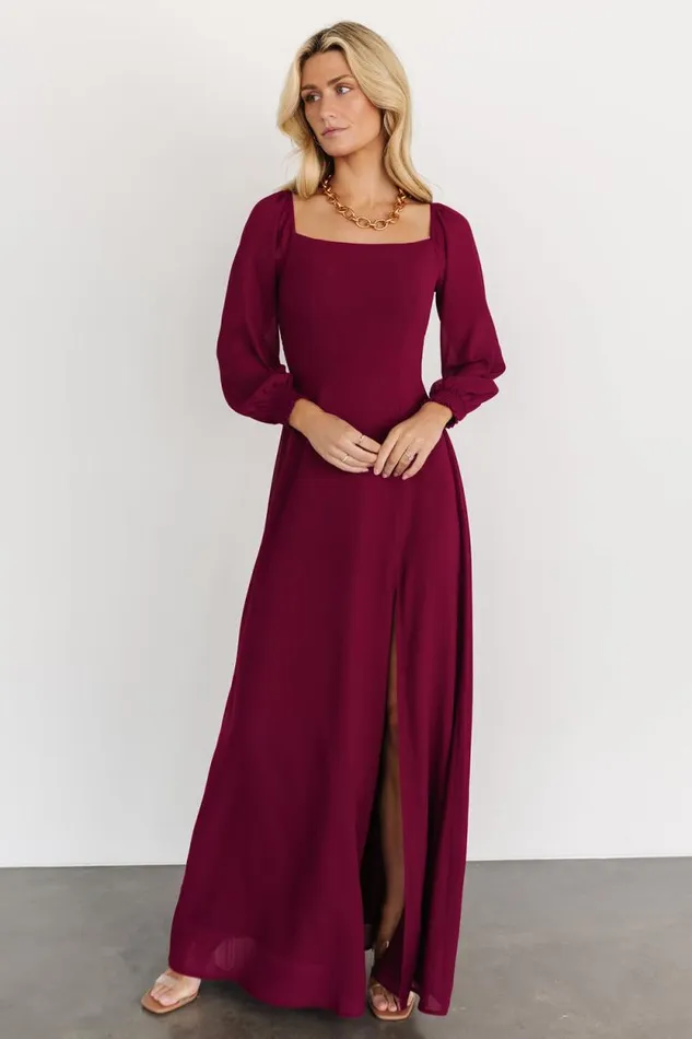 Women Giselle Maxi Dress Mulberry Baltic Born Maxi Dresses Women Giselle Maxi Dress Mulberry Baltic Born Maxi Dresses