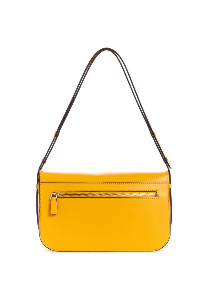 Women Half Flap GUESS Yellow Hensely Convertible Shoulder Bag