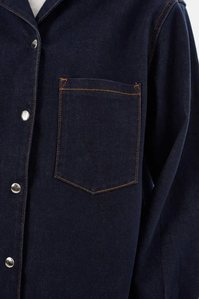 Women HAYA D Denim Shacket Dark Indigo LAMARQUE Shackets