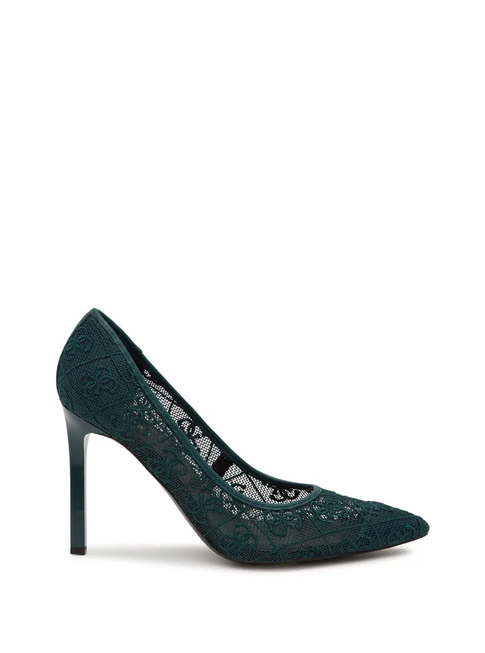 Women Heels GUESS Green Seannay Logo Pumps Women Heels GUESS Green Seannay Logo Pumps