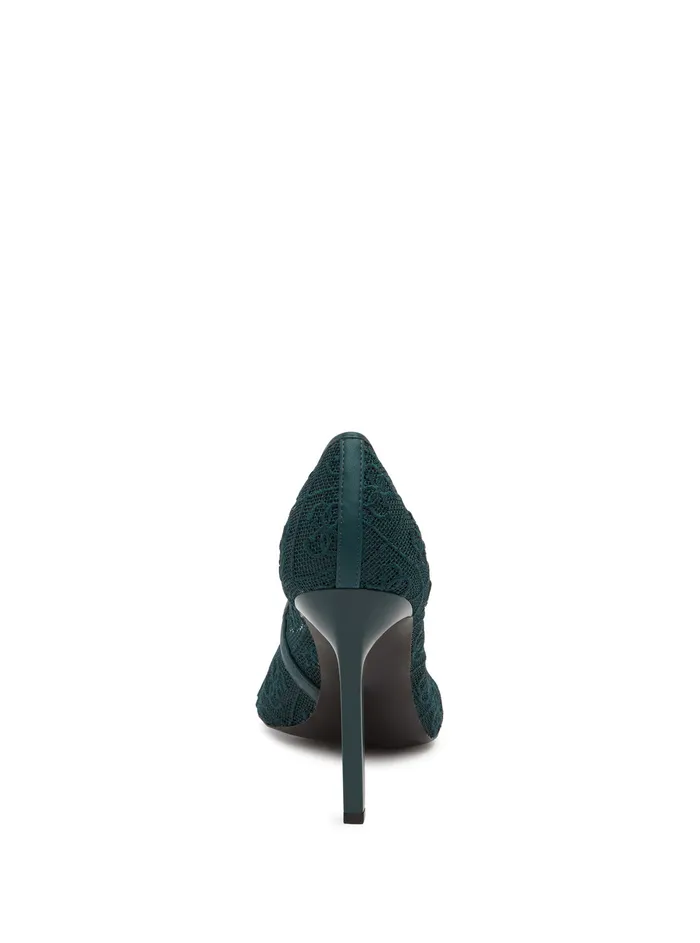 Women Heels GUESS Green Seannay Logo Pumps Women Heels GUESS Green Seannay Logo Pumps