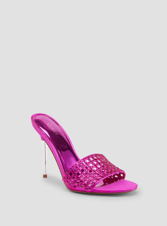 Women Heels GUESS Pink Mably Crystal High Heels