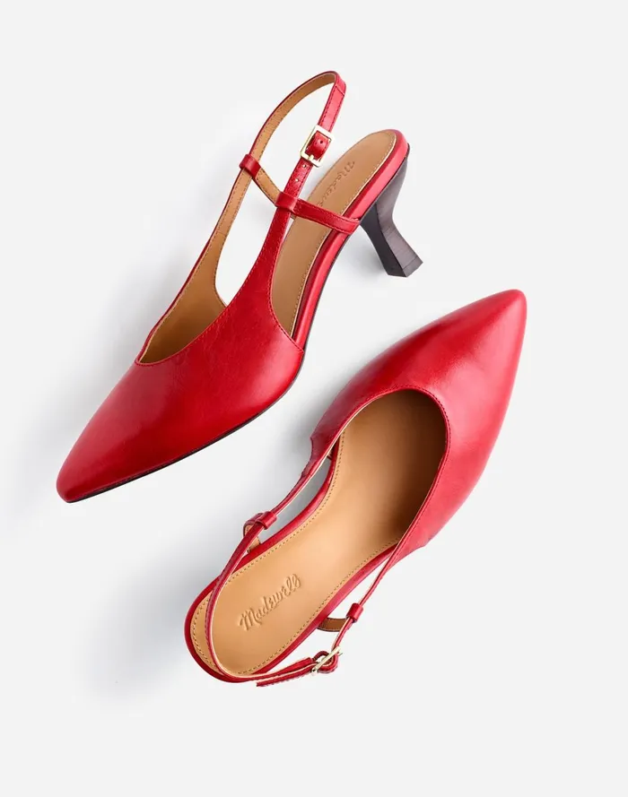 Women Heels Madewell The Debbie Slingback Pump Bright Ember