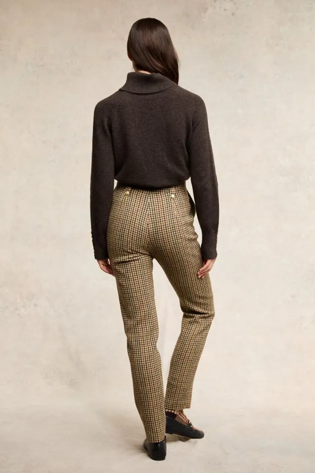 Women High Waisted Peg Trouser Hailes Green Tweed Holland Cooper Tailoring Women High Waisted Peg Trouser Hailes Green Tweed Holland Cooper Tailoring