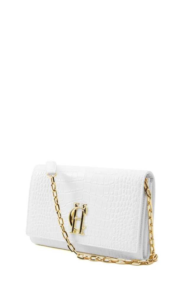 Women Highbury Clutch Bag White Croc Holland Cooper Bags
