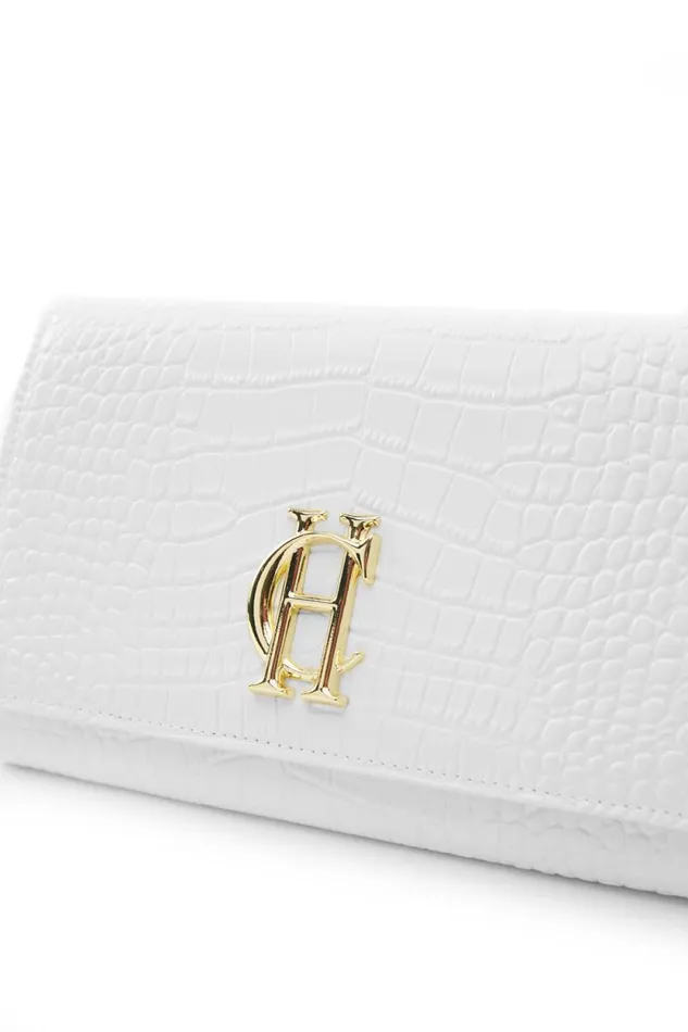 Women Highbury Clutch Bag White Croc Holland Cooper Bags