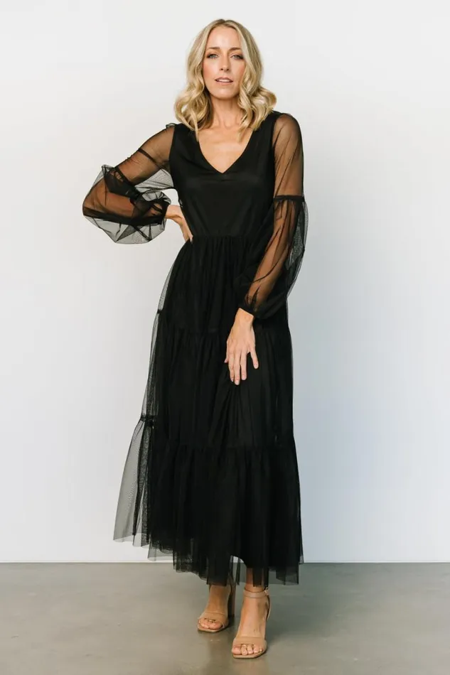 Women Hoffman Tulle Maxi Dress Black Baltic Born Maxi Dresses Women Hoffman Tulle Maxi Dress Black Baltic Born Maxi Dresses