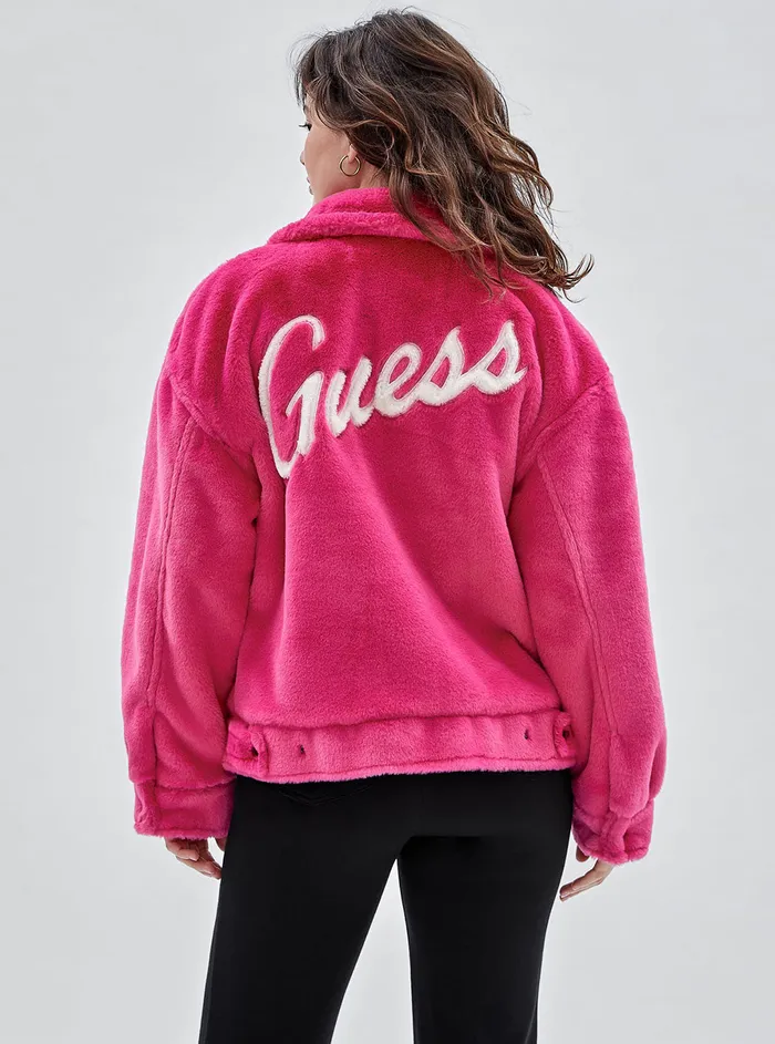 Women Jackets and Coats GUESS Guess Originals Berry Kelly Faux Fur Jacket Women Jackets and Coats GUESS Guess Originals Berry Kelly Faux Fur Jacket