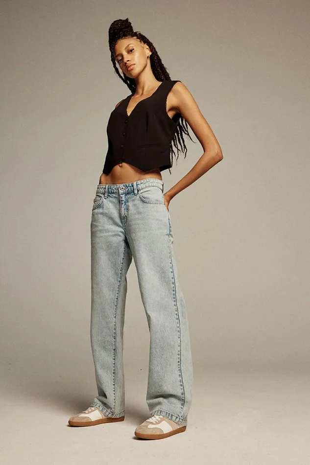 Women Jeans Cotton On Low Rise Straight Jean Palm Blue