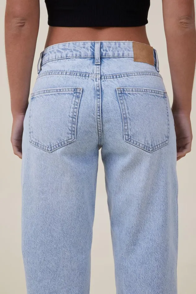 Women Jeans Cotton On Low Rise Straight Jean Palm Blue
