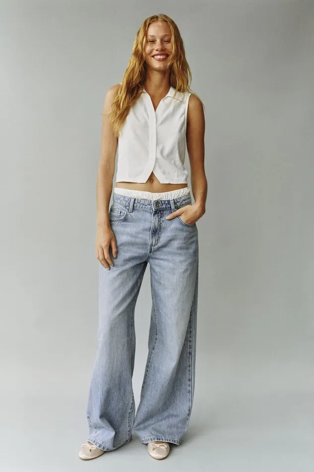 Women Jeans Cotton On Relaxed Wide Leg Jean Bells Blue