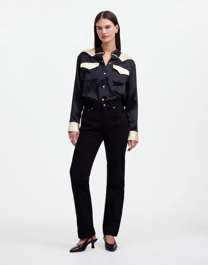 Women Jeans Madewell Alexa Chung For Madewell HighRise Straight Jean In Outridge Wash Outridge Wash