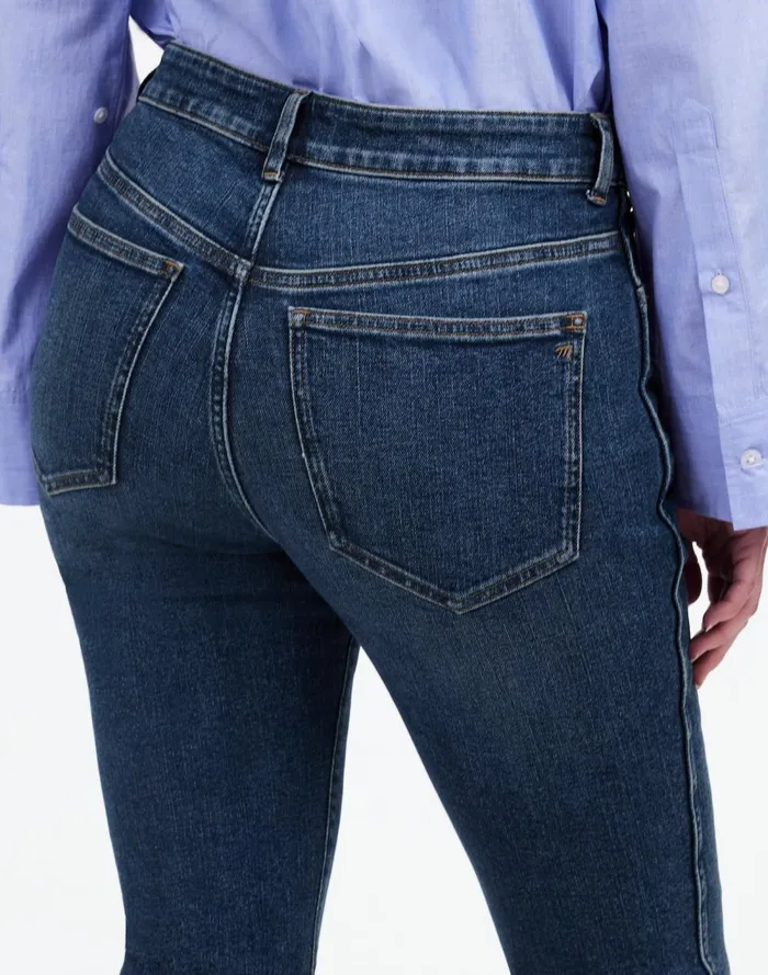 Women Jeans Madewell Curvy Stovepipe Jeans Deming Wash
