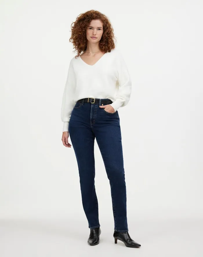 Women Jeans Madewell The Curvy Perfect Vintage Jean In Larkspur Wash Larkspur
