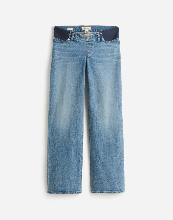 Women Jeans Madewell The Maternity SidePanel Perfect Vintage WideLeg Jean In Enmore Wash Enmore Wash