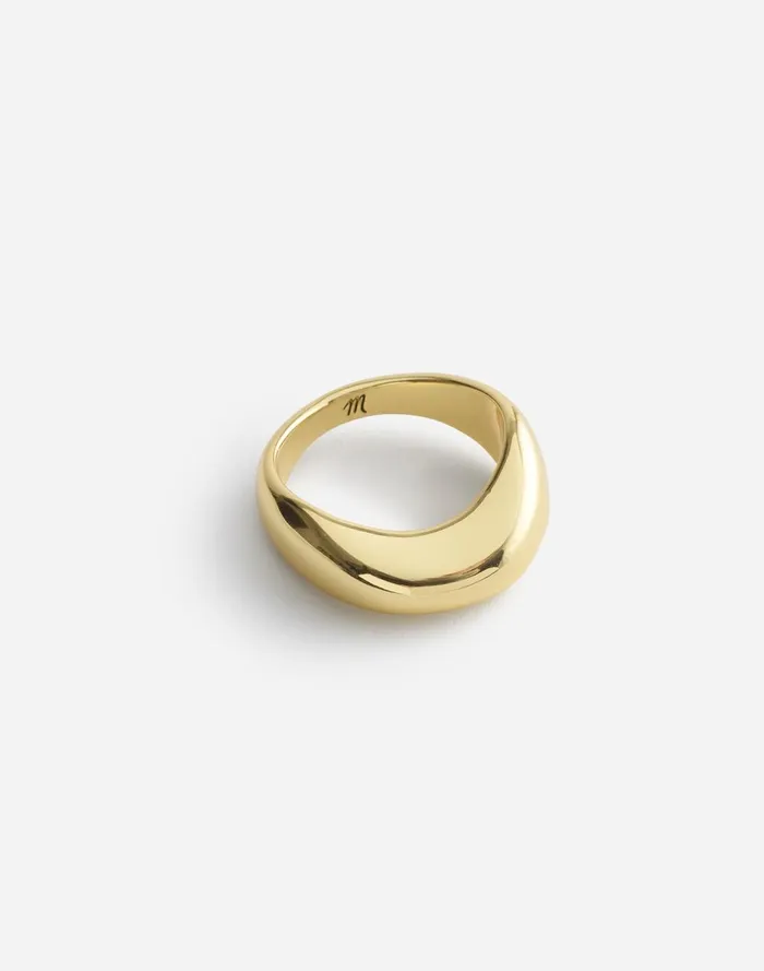 Women Jewelry Madewell Dome Statement Ring Pale Gold