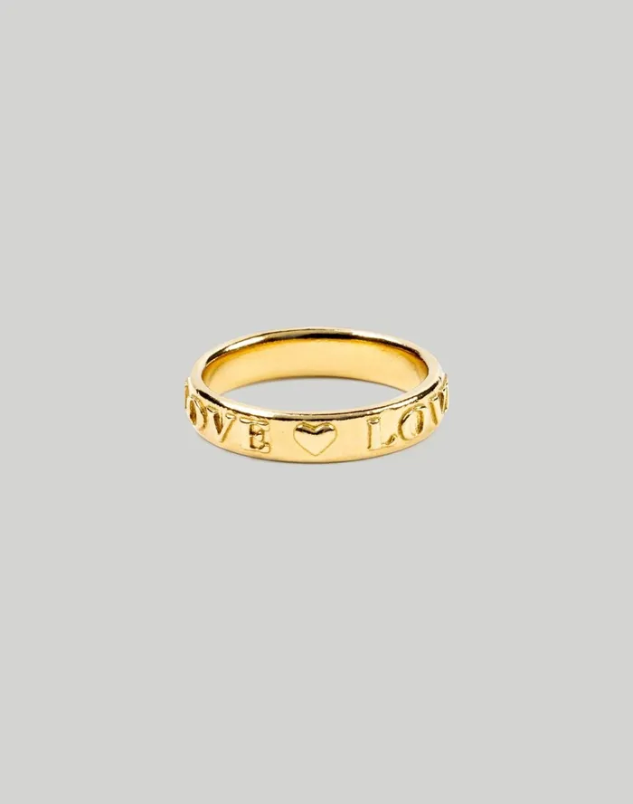 Women Jewelry Madewell Iris 1956 Jewelry Gold Love Band Ring Gold