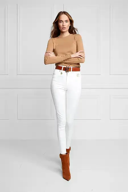 Women Jodhpur Jean Optic White Holland Cooper Jeans