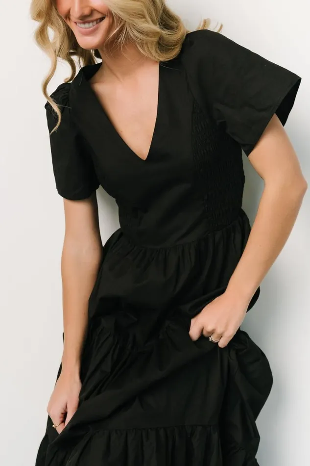 Women Johanne Poplin Dress Black Baltic Born Maxi Dresses Women Johanne Poplin Dress Black Baltic Born Maxi Dresses