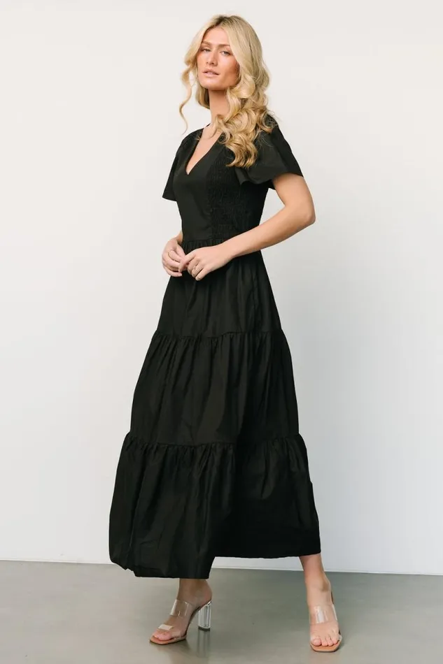 Women Johanne Poplin Dress Black Baltic Born Maxi Dresses Women Johanne Poplin Dress Black Baltic Born Maxi Dresses