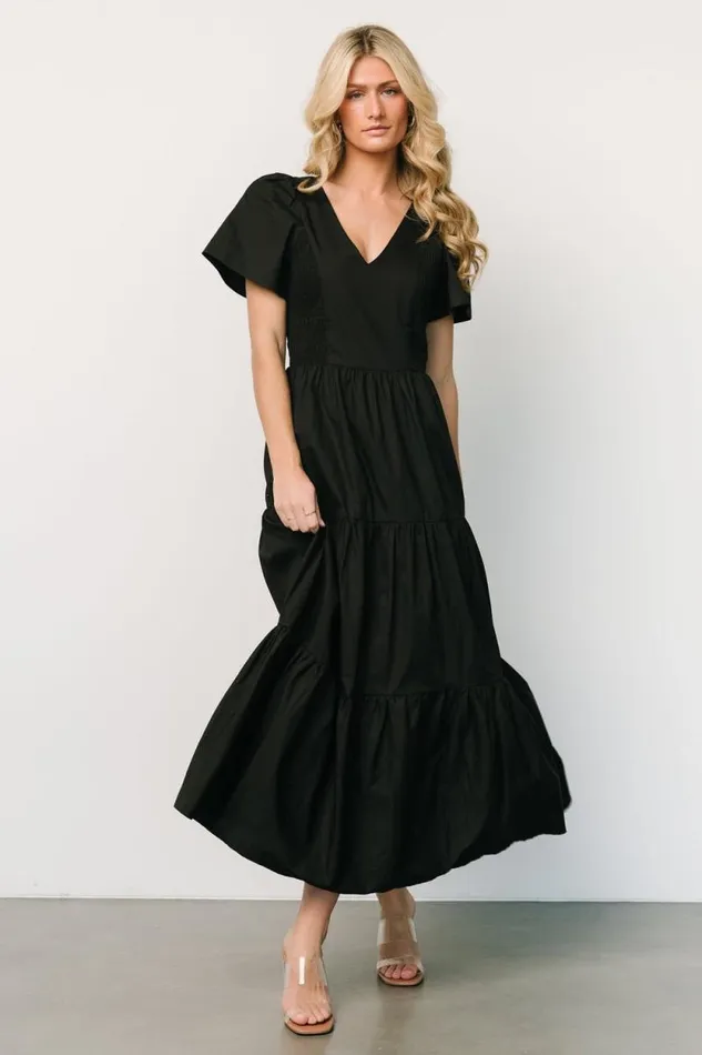 Women Johanne Poplin Dress Black Baltic Born Maxi Dresses Women Johanne Poplin Dress Black Baltic Born Maxi Dresses