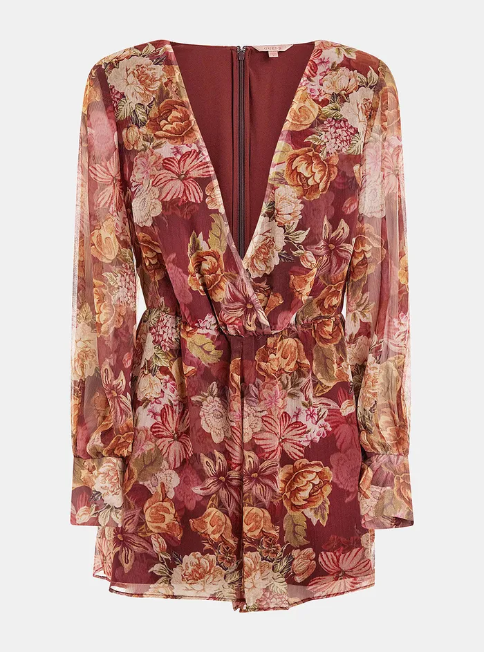 Women Jumpsuits and Rompers GUESS Eco Floral Tapestry Print Candis Romper Women Jumpsuits and Rompers GUESS Eco Floral Tapestry Print Candis Romper