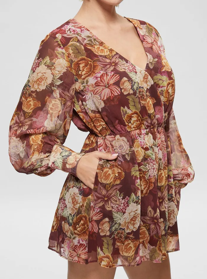 Women Jumpsuits and Rompers GUESS Eco Floral Tapestry Print Candis Romper Women Jumpsuits and Rompers GUESS Eco Floral Tapestry Print Candis Romper